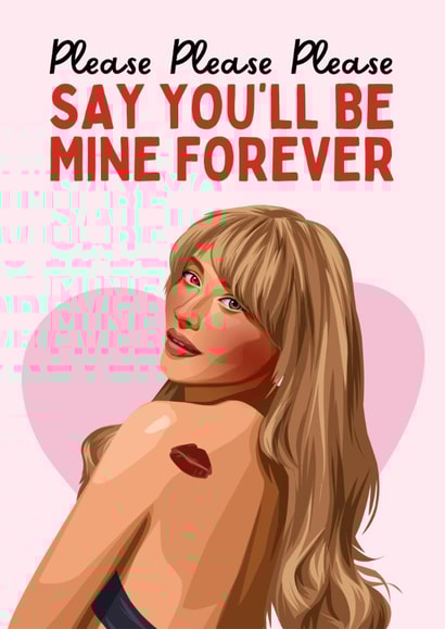 Cute Valentine's Day Card - Sabrina Carpenter - Forever created by Sundiva Designs