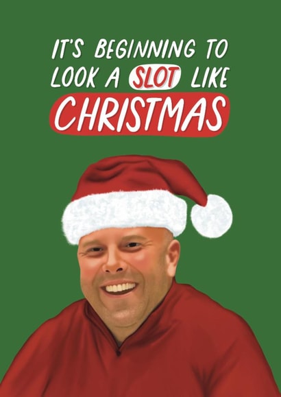 Funny Football Christmas Card - Liverpool FC - Arne Slot created by Sydney Jo Designs