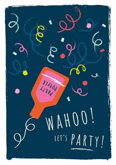 Fun Birthday Card - Let's Party! - Confetti created by Cesca Hoyle