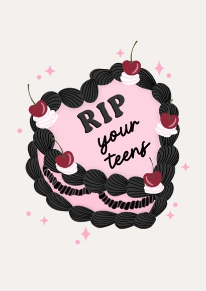 Cute Birthday Card - 20th - RIP To Your Twenties created by Dolly’s Doodles