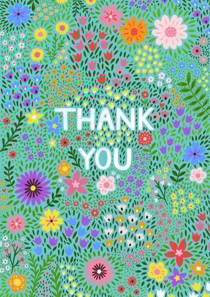 Pretty Thank You Card - Ditsy Floral created by Pear Tree Press