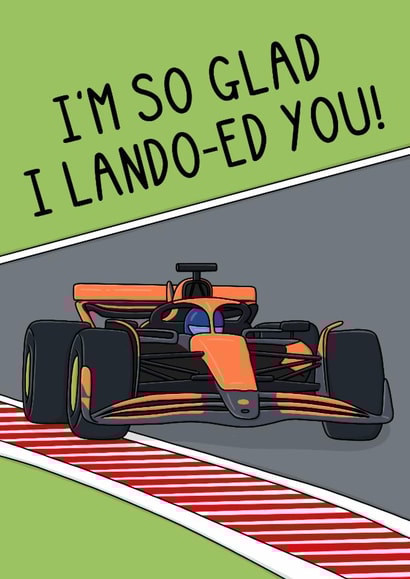 Cute Valentine's Day Card - Formula 1 - Lando Norris created by OhJaye