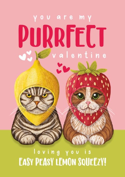 Cute Valentines Day Card - Cats - Purrfect created by Atwood & Atwood