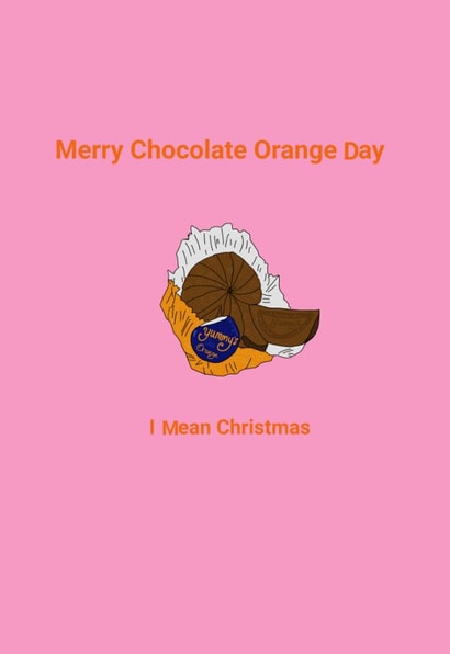 Merry chocolate orange day created by Hannah Welch