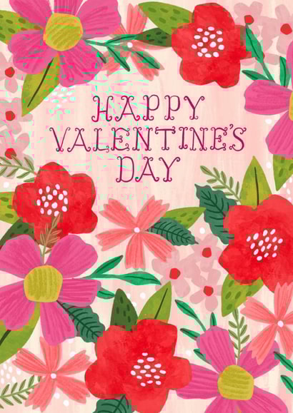 Pretty Valentine's Day Card - Flowers - For Her created by Kay Wolfersperger