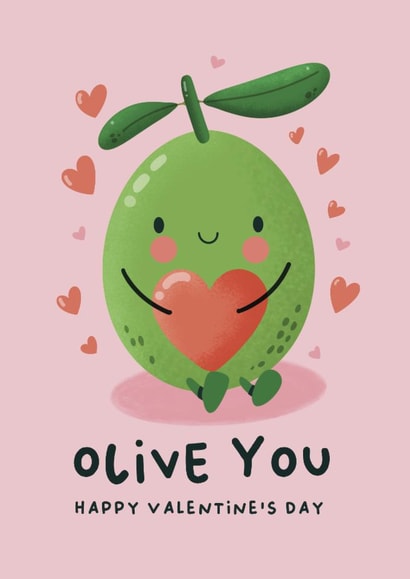 Cute Valentine’s Day Card - Olive You created by Pri M