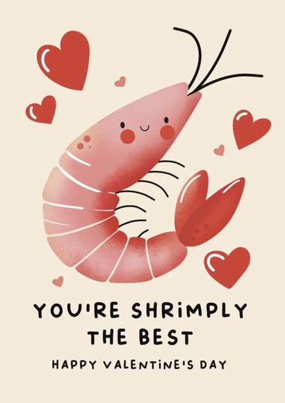 Cute Valentine’s Day Card - Shrimply the Best created by Pri M