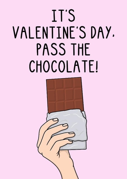 Cute Valentine's Card For Boyfriend, Girl friend - Chocolate - Galentine's created by OhJaye