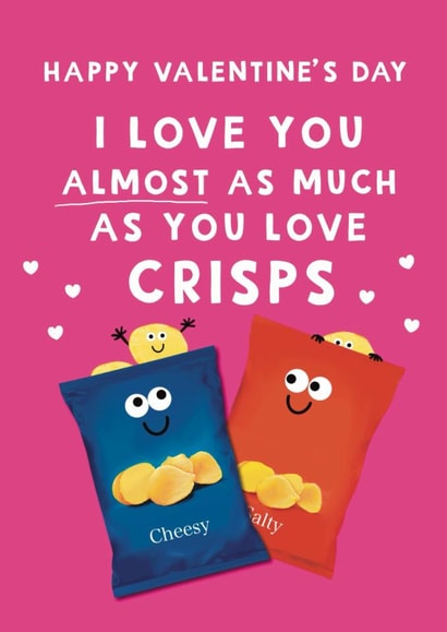 Cute Valentine’s Day Card - Crisps created by Giddy Kipper
