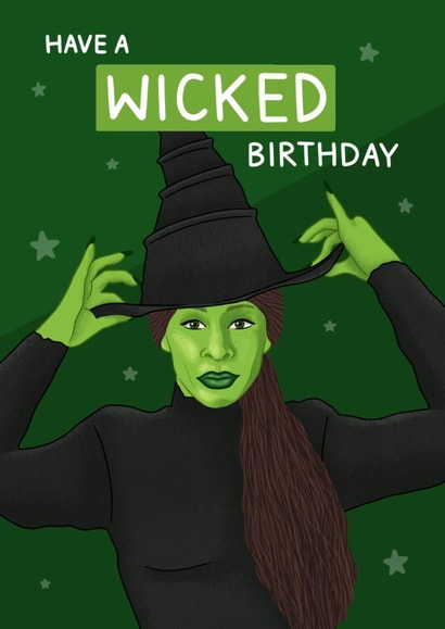 Cute Birthday Card - Elphaba - Wicked created by Blue Kiwi Design