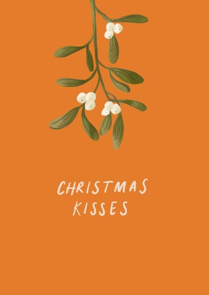Classic Christmas Card for Partner - Christmas Kisses - Mistletoe created by By Beck
