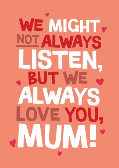 Cute Mother's Day Card - For Mum - Always Love You - Mum Birthday Card ...