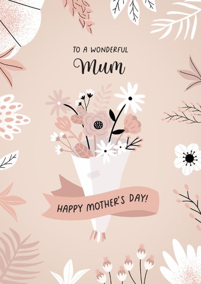 Classic Mother's Day Card - Neutral Florals created by Evie Garnett Designs