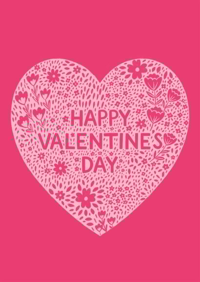 Pretty Valentine's Day Card - Floral Heart created by Pear Tree Press