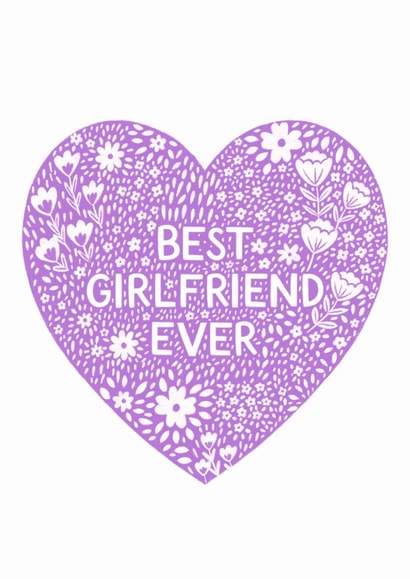 Pretty Valentine's Day Card - Best Girlfriend Ever created by Pear Tree Press