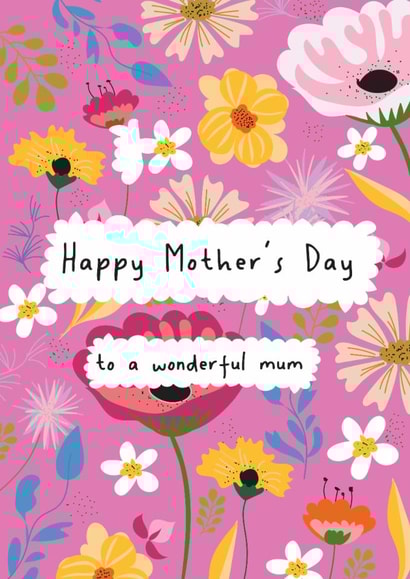 Pretty Mother's Day Card - Colourful Florals created by @Laura Lonsdale Designs