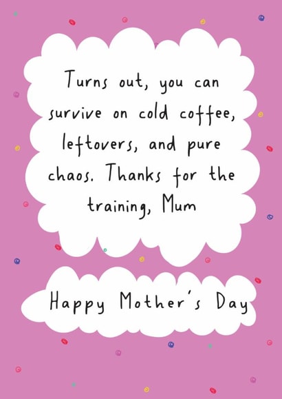 Funny Mother's Day Card - Cold Coffee And Leftovers created by @Laura Lonsdale Designs