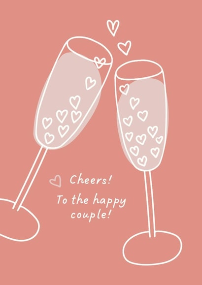 Pretty Wedding Card - Cheers! created by Fern Designs