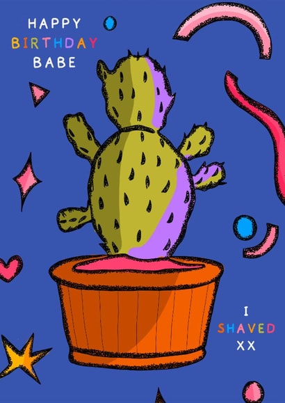 Funny Birthday Card - Shaved created by Freya Niamh Design