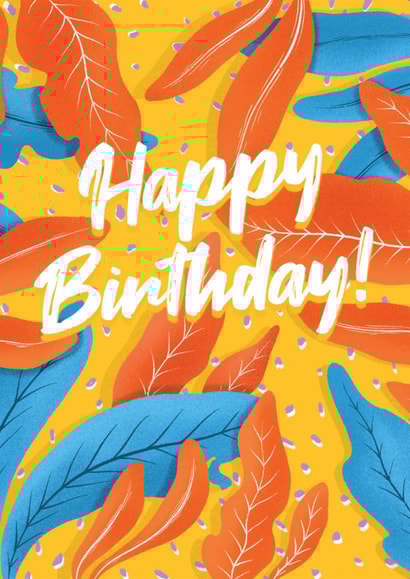 Fun Birthday Card - Jungle Pattern - Happy Birthday! created by James Cluer