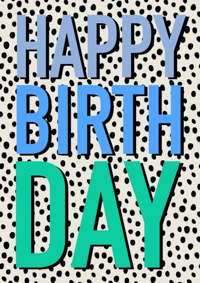 Classic Birthday Card - Polkadot Design - Simple created by Hey Ves Designs