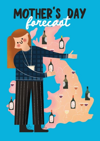 Funny Mother's Day Card - Wine Forecast - Weather created by AbiGoLucky