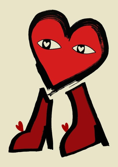 Arty Galentine's Card - Heart In Heels created by @adoodleofdela