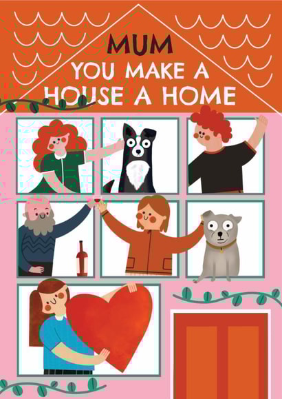 Cute Mother's Day Card - House A Home - Family created by AbiGoLucky