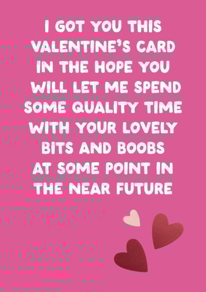 Funny Valentine's Day Card - Quality Time created by The Buddy Fernandez Card Co.