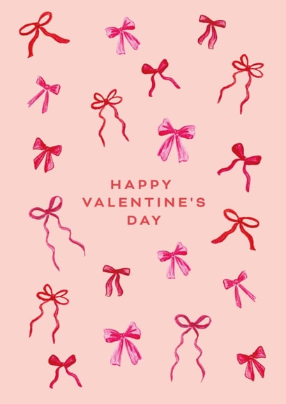 Cute Valentine's Day Card - Bows - Ribbon created by Katie Hannah