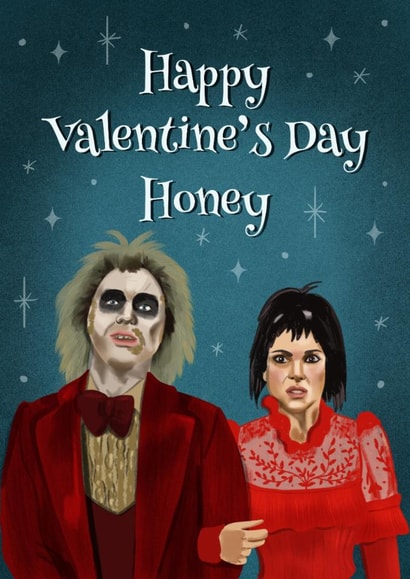 Funny Valentine's Day Card - Beetlejuice created by Silky Rose Design