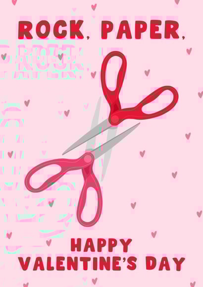 Cheeky Valentine's Day Card - For Her - Scissors created by Pink Peach Cards