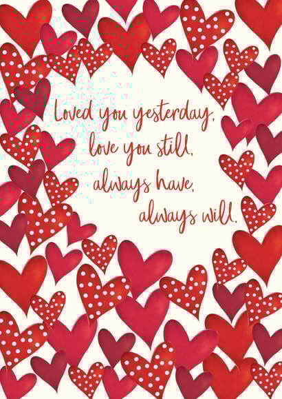 Classic Valentine's Day Card - Love You Still created by The Boy and the Bear