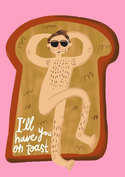 Funny Valentine's Day Card - You On Toast created by @AimeeStevens.Design