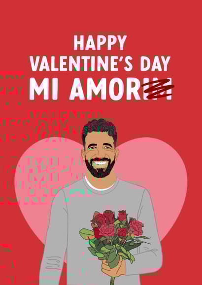 Funny Valentine's Day Card - For Football Lover - Ruben Amorim - Mi Amore created by The Cake Thief