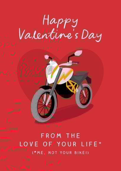 Cute Valentine's Day Card - Motorbike - Love Of Your Life created by The Cake Thief