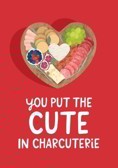 Cute Valentine's Day Card - Charcuterie - Board created by The Cake Thief