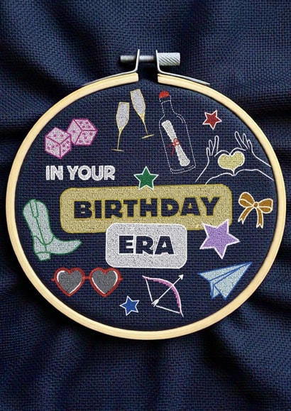 Birthday Era - Swiftie Embroidered/Stitch Card created by Zoe Wilson