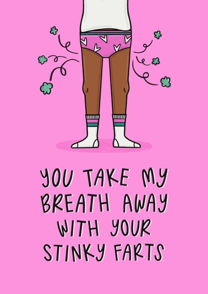 Funny Valentine’s Day Card - You Take My Breath Away - For Her created by Muses & May