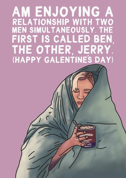 Funny Galentine's Day Card - Bridget Jones - Ben And Jerry created by Sarah Harding