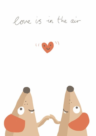 Cute Valentine's Day Card - Mice - Love Is In The Air created by Sarah Ray