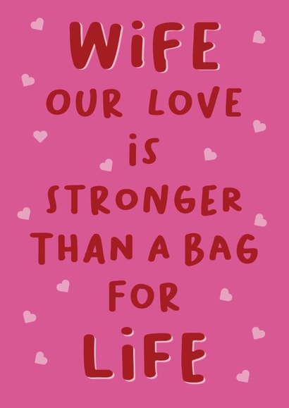 Funyn valentines day card for your wife created by Red Koala