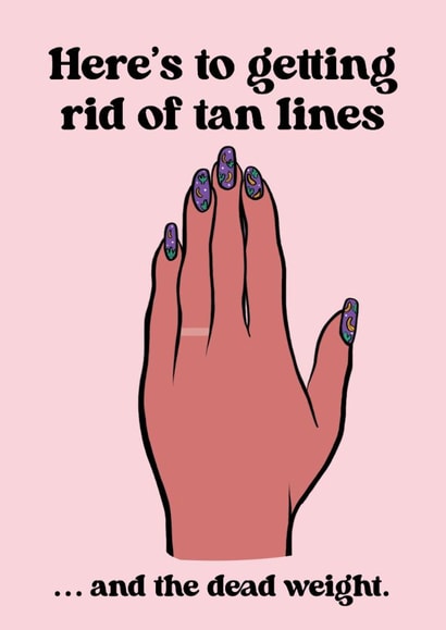 Funny Valentine's Day Card - Divorce - Wedding Ring Tan Line created by Foggish