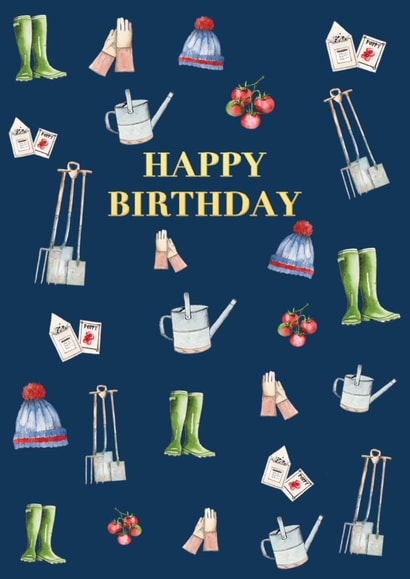 Classic Birthday Card - Gardening - Tomatoes created by Crumble and Core