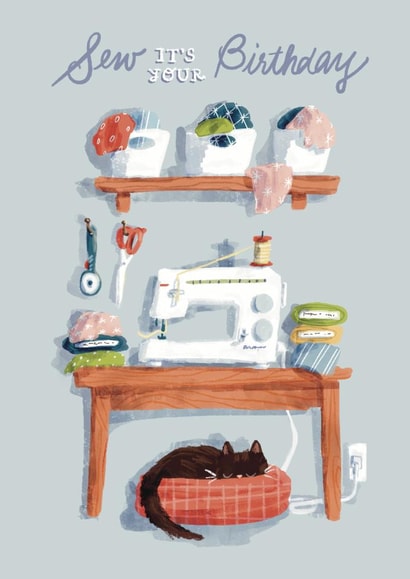 Cute Birthday Card - Sewing created by Julep and Trubbs
