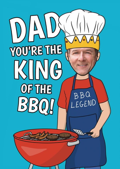 Funny Birthday Card - For Dad - BBQ King created by @Cupsie's Creations