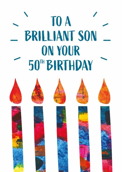 Classic Birthday Card - 50th - Brilliant Son created by size3art