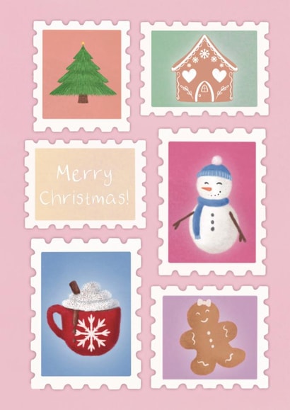 Cute Pink Christmas Card - Cozy Stamps of Love created by Liss Lili