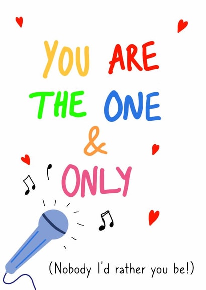 Funny romantic card for your one and only special person. created by AJL Designs