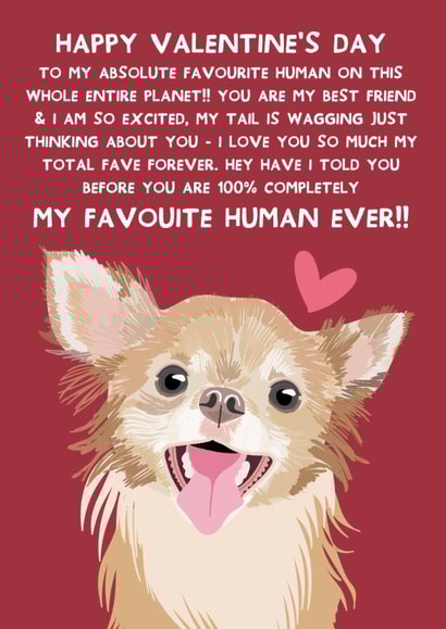 Cute Valentine's Day Card - From the Dog - Chihuahua created by From The Dog